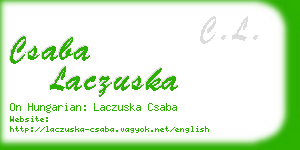csaba laczuska business card